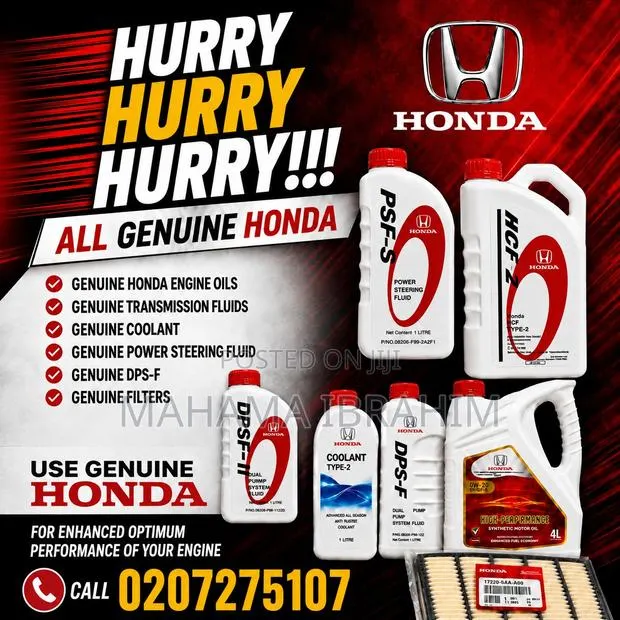 Genuine Honda Engine Oil &Transmission Fluid
