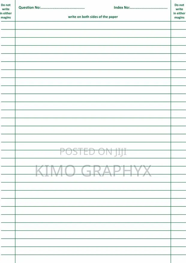 Answer Booklets/Sheets Printing · Photo 1