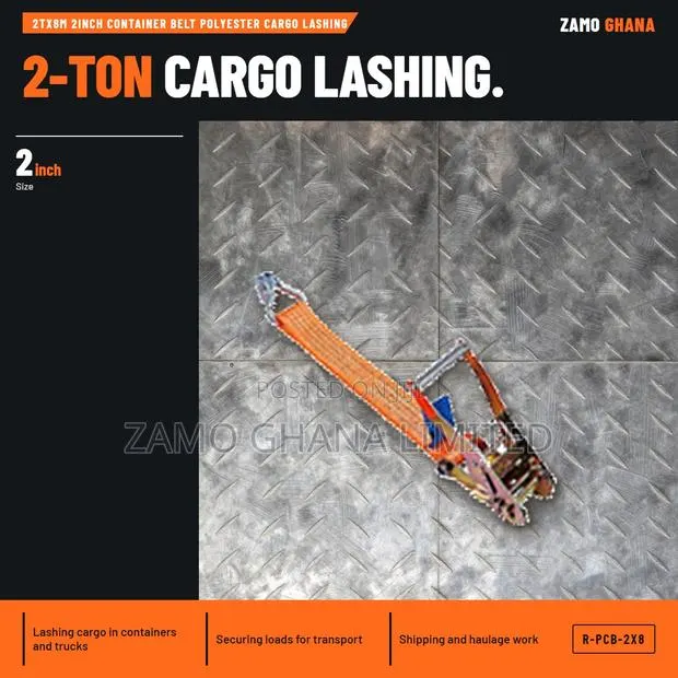 2Tx8M 2Inch Container Belt Polyester Cargo Lashing - R-PCB-2x8 · Photo 1
