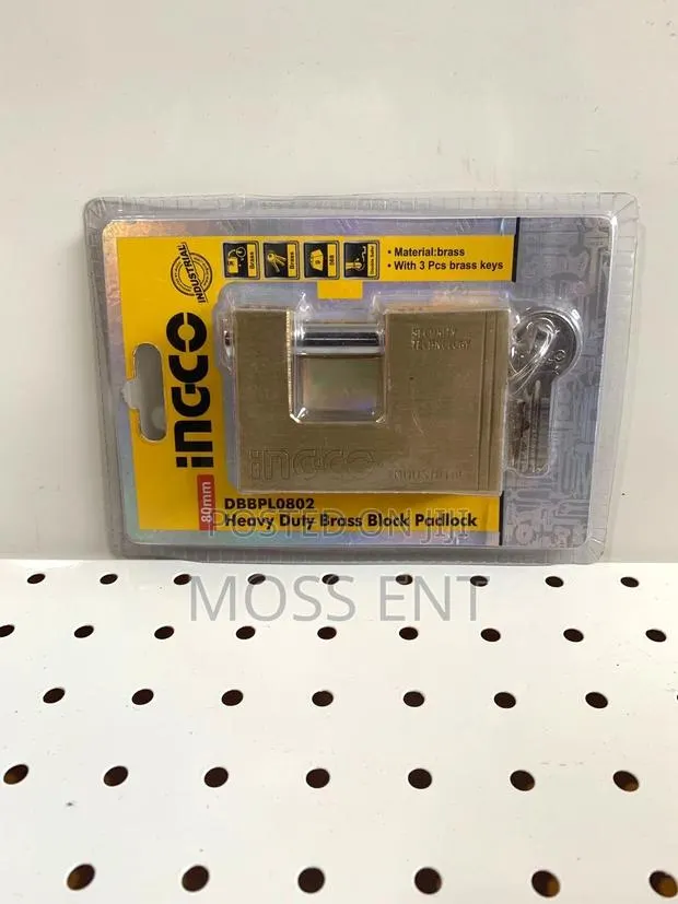 Heavy Duty Brass Block Padlock 80mm - Dbbpl0802 · Photo 1