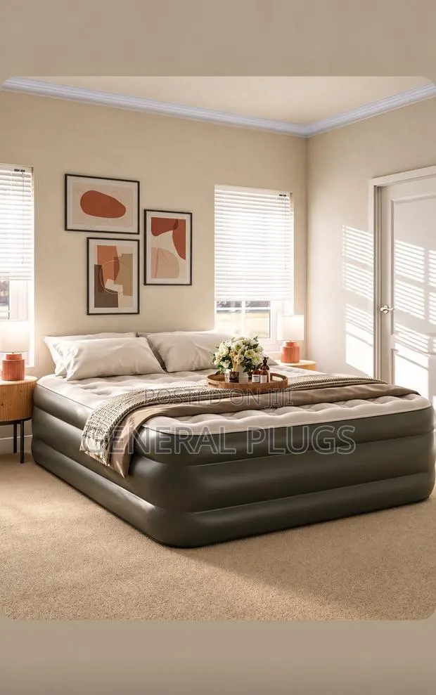 Heavy Duty Luxury Inflatable Inbuilt Pump Double Air Mattress · Photo 1