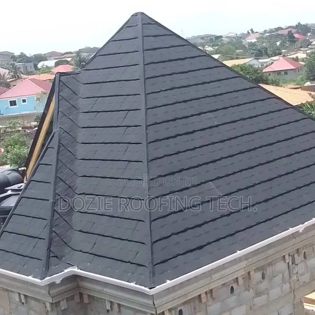 Wood Work Stone Coated Roofing Sheet and Water Connector · Photo 1