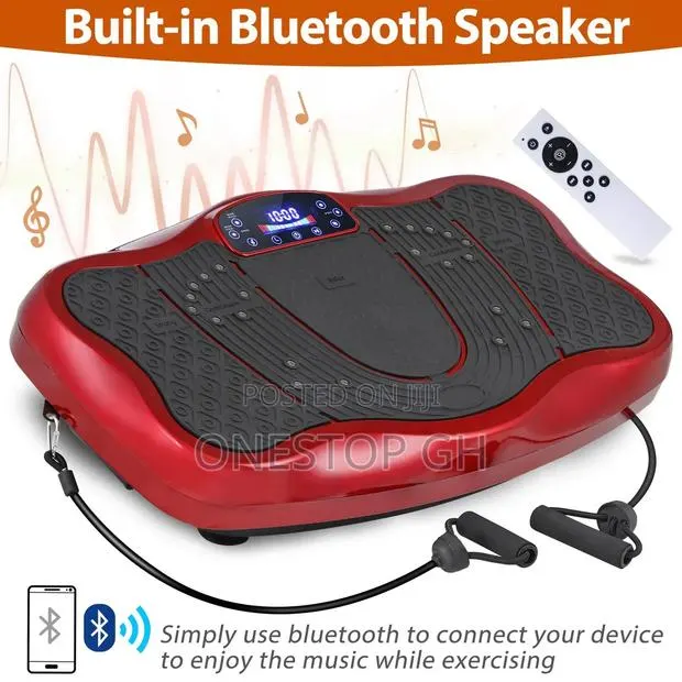 Fitness Vibration Platform Machine Built With Bluetooth Speakers. · Photo 1
