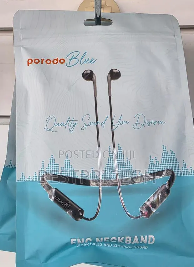 Porodo Blue Enc Neckband Apple Buds Earphones · Photo 1