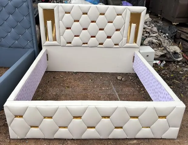 Queensize Bed Creamerh With a Drawer(Payment After Delivery) · Photo 1
