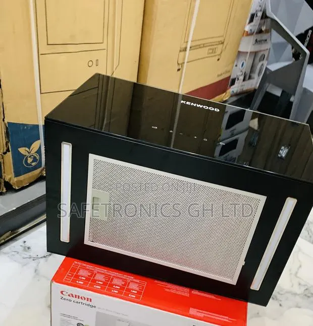 Get Best << Glass Kenwood Cooker Hood for Island (Black) · Photo 1