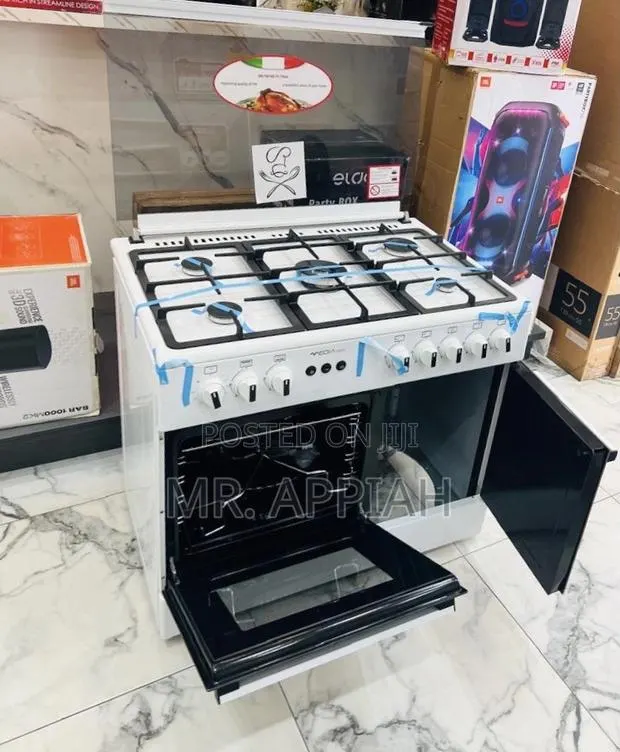 Premium Design Mideatech Gas Oven 5 Burner(Auto Rotisserie)White · Photo 1