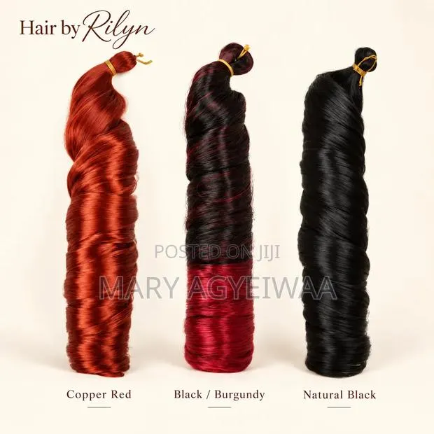 14 Inches French Curl Braiding Extensions – 3 Colours · Photo 1