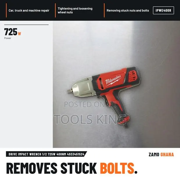 Drive Impact Wrench 1/2 725W 400Nm - IPWE400R · Photo 1
