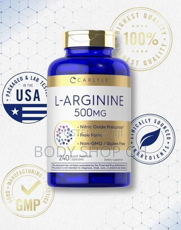 Carlyle L-Arginine 500 Mg Capsules |240 Count | Nitric Oxide Precursor · Photo 1