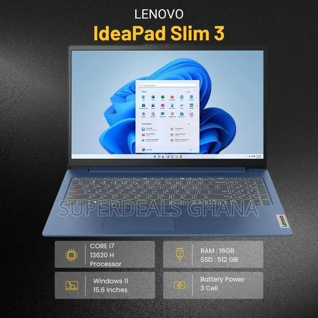 New Laptop Lenovo Ideapad 3 16GB Intel Core i7 SSD 512GB · Photo 1