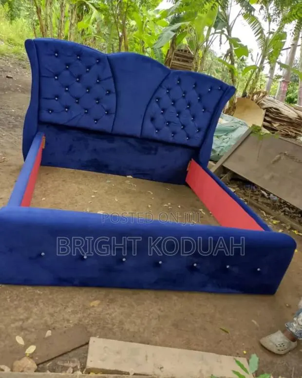 Deep Blue Style King Size Bed Frame · Photo 1