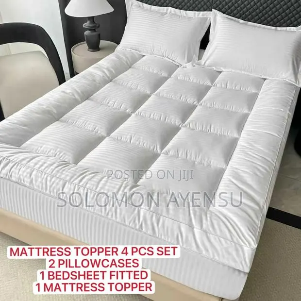 Quality White,Thick Mattress Topper Set , It Is a 4-Piece Set · Photo 1