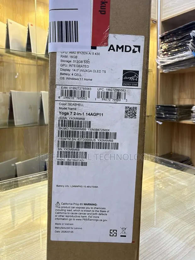 New Laptop Lenovo Yoga 7i 16GB AMD Ryzen 5 SSD 512GB · Photo 1