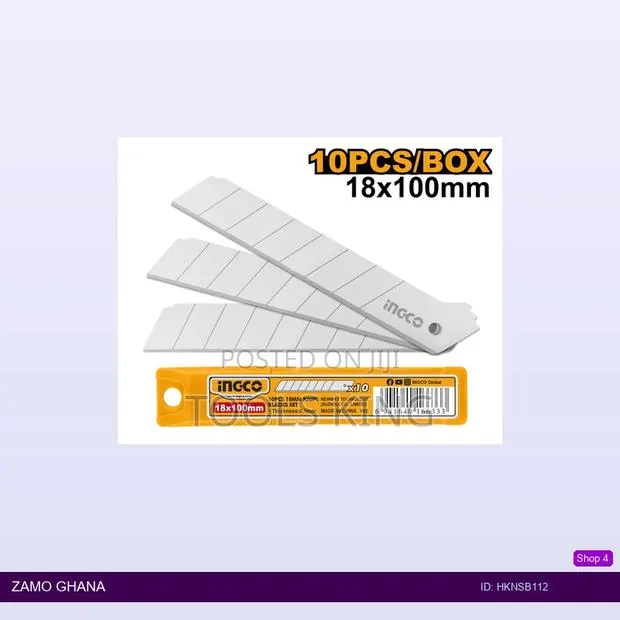 10 PCS 18mm Knife Blades - Hknsb112 · Photo 1