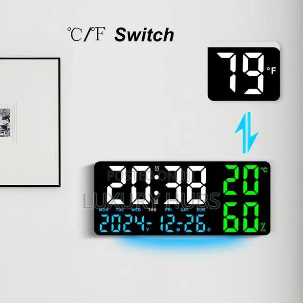 Decorative Digital Wall Clock · Photo 1