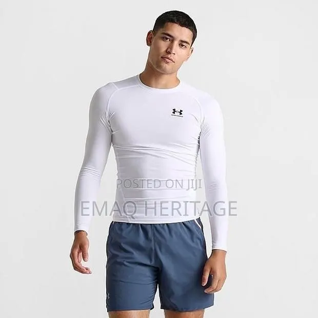 Under Armour Long Sleeve Compression Shirt - White · Photo 1