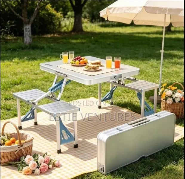 Portable Aluminum Folding Picnic Table · Photo 1