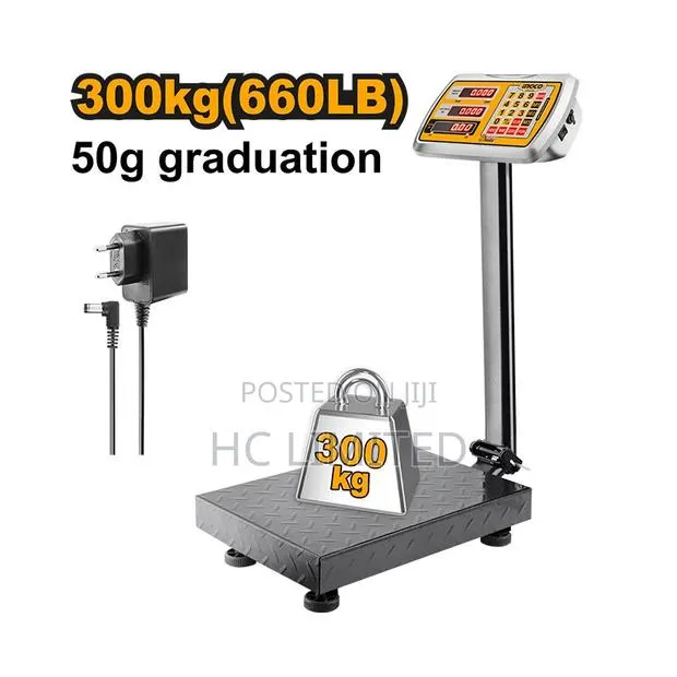 Ingco 300kg (600lb) Electronic Scale With 50g Graduation-Hesa33003 · Photo 1