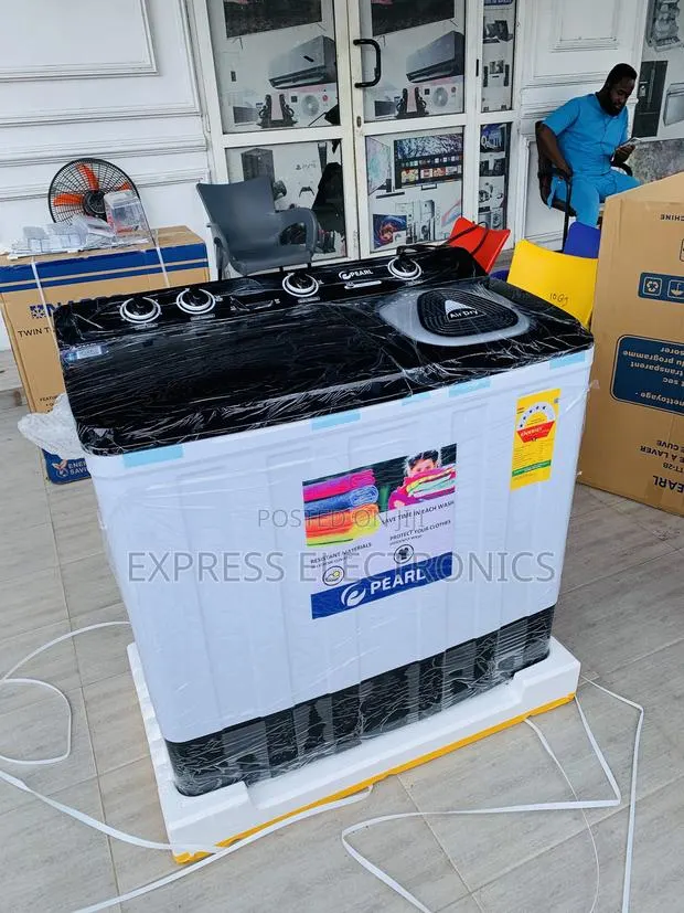 12kg Topload Twintub Semi Automatic White Pearl White —- · Photo 1