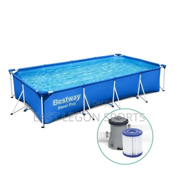 Bestway Regtangle Pool With Pump 3m 10ft 82cm Deep · Photo 1