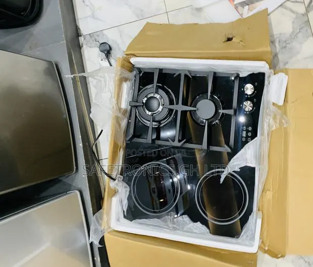 Trust Unique Kenwood 2 Gas+2 Electric Built-in Cooker Hob Black Sleek · Photo 2