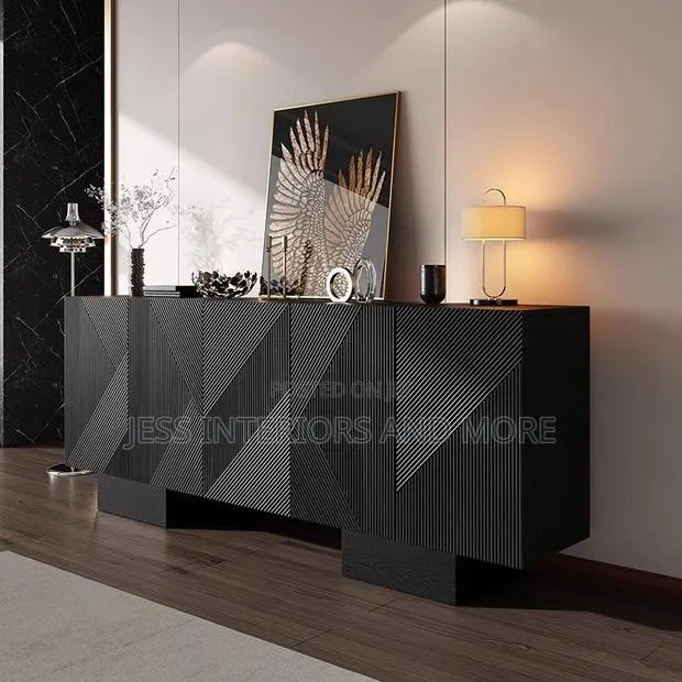 Console Table/Sideboard (Brise) 180cm Black · Photo 1