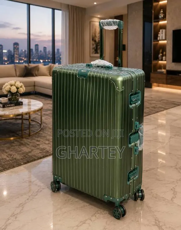 Rimowa Aluminum Lock Security Premium Suitcase. Green Silver · Photo 1