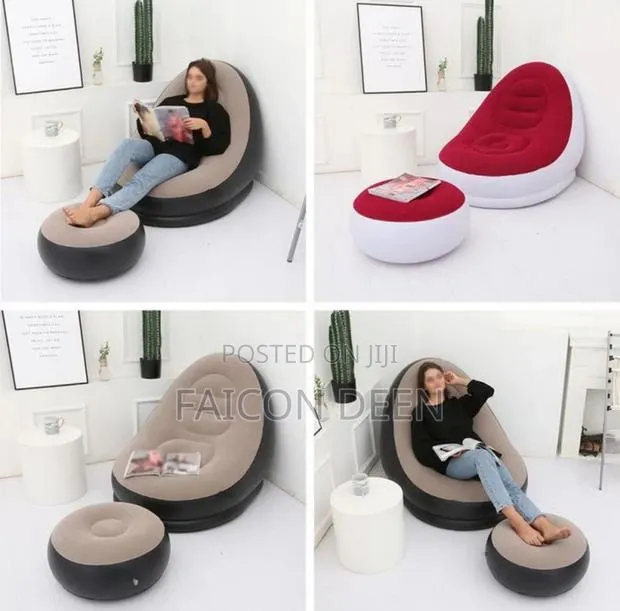 Quick Setup , Cozy Seating ;Top Notch Inflatable Air Sofa + Free Pump · Photo 1