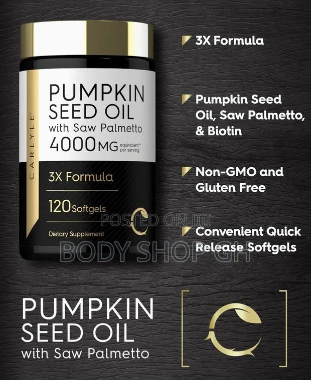 DHT Blocker Supplement- Saw Palmetto + Pumpkin Seed + Biotin - 120 PCS · Photo 1