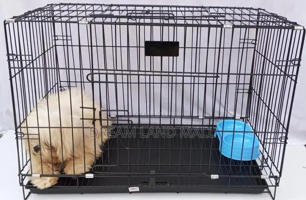 Large Metallic Dog Cage 77x55x45 Cm · Photo 1