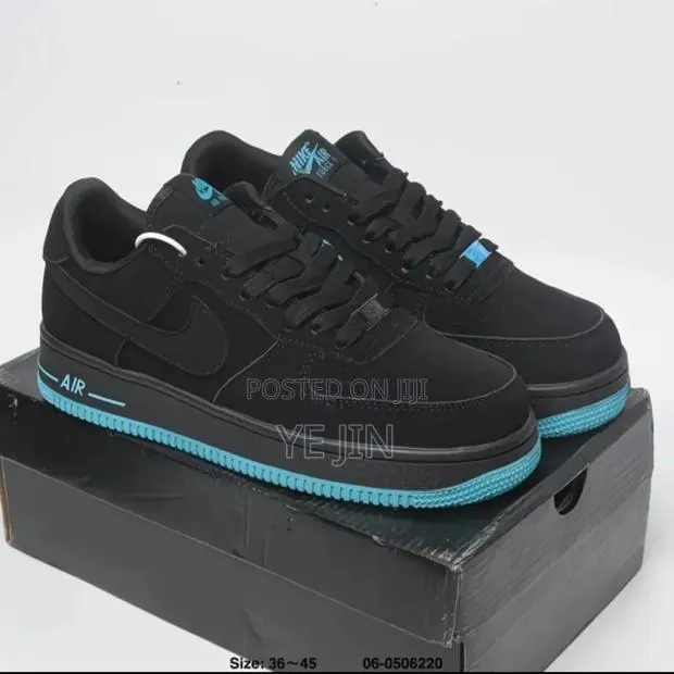 Black Sneakers With Blue and Yellow Unisex · Photo 1