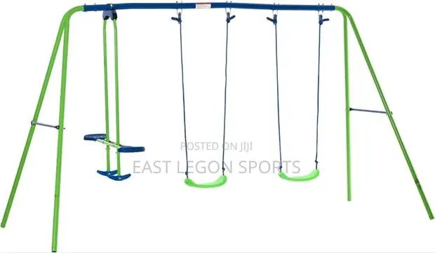 Playground Swing Seesaw 2 in 1 New Metal Frame · Photo 2