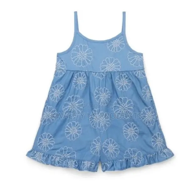 Wonder Nation Girls Sleeveless Romper With Ruffle Hem - 4 and 5 Years · Photo 1