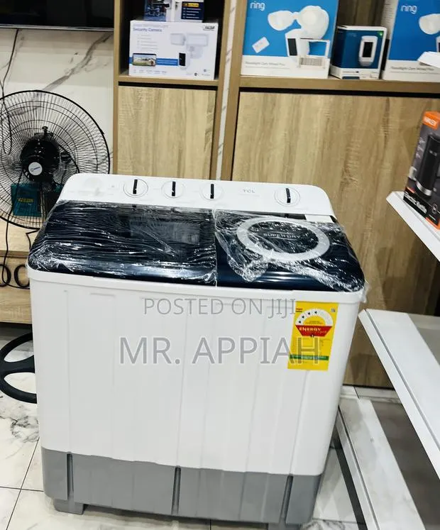 Classic TCL 10.5kg Spin Dry Washing Machine(White) Transparent Lid · Photo 1