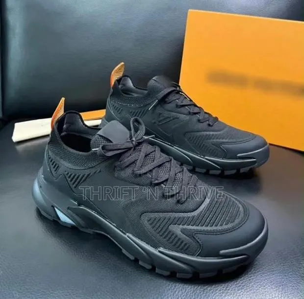 All Black Louis Vuitton LV Tatic Knit Sneaker · Photo 1
