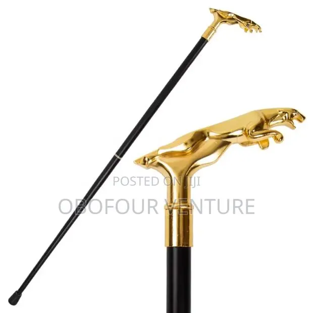 JAGUAR HEAD WALKING STICK With a Sword Inside · Photo 1