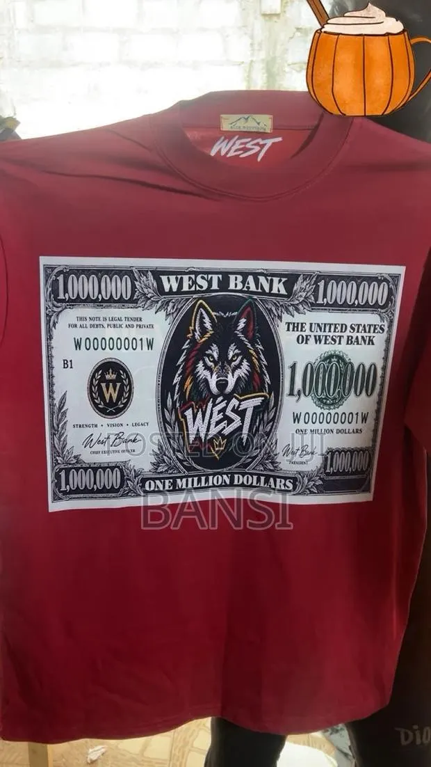 West Wolf Dollar Bill Logo T Shirt · Photo 1