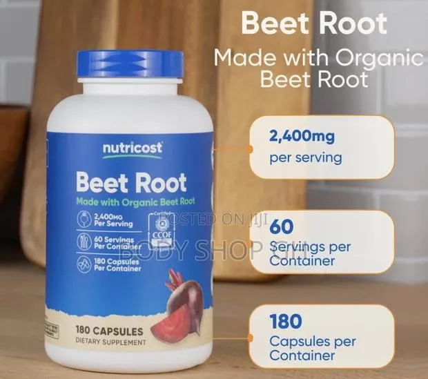 Beet Root 2400mg, 180 Capsules - Made With Organic Beet Root · Photo 1