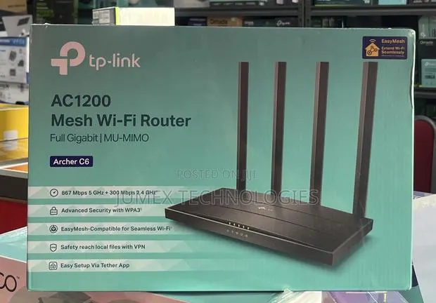 TP-Link ARCHER C6 AC1200 Mesh Wi-Fi Router Full Gigabit | MU-MIMO · Photo 1