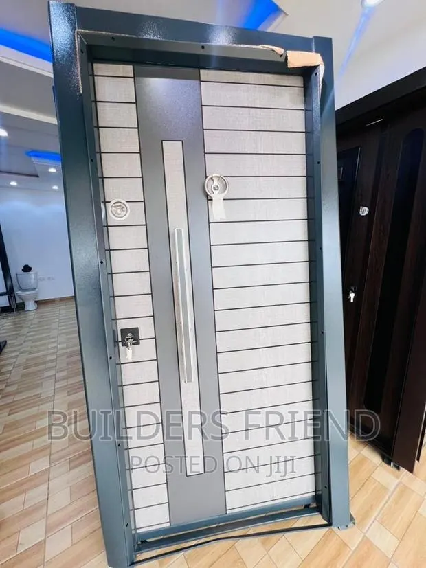 Gray Turkish Single Entrance Heavy Security Door Set · Photo 1