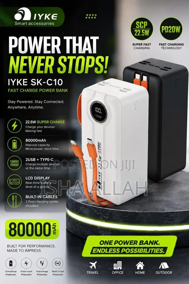 Powermax 80000mah Fast Charge Power Bank Ultra-Speed Charging Anywhere · Photo 1