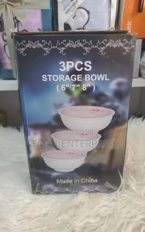 3pcs Storage Bowl (6" 7" 8")"