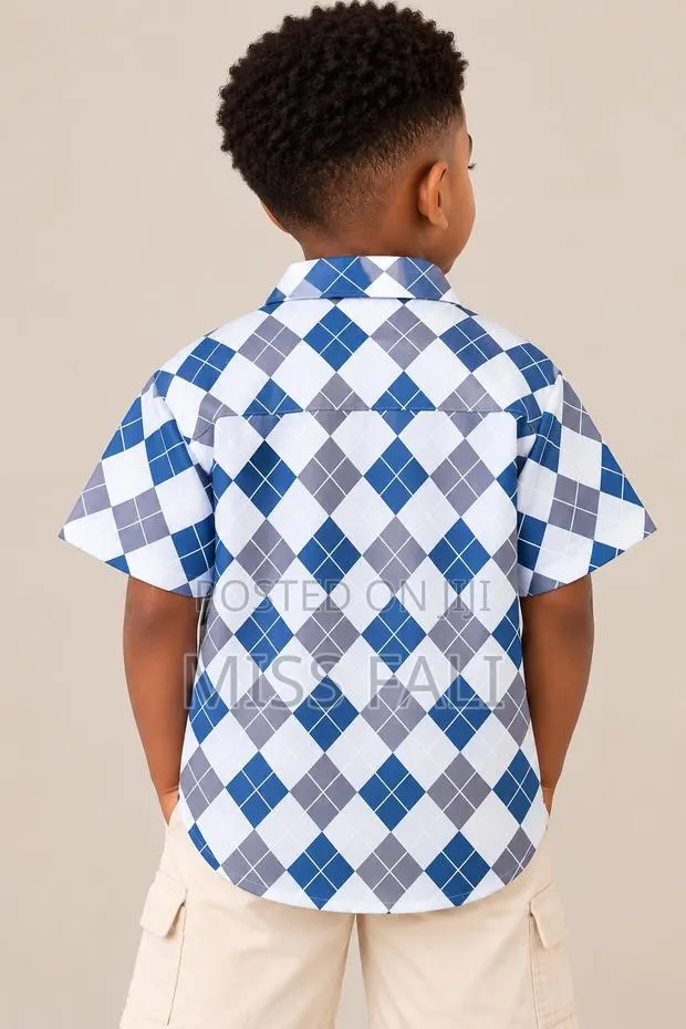 Blue Argyle Shirt. 6-7Years · Photo 2