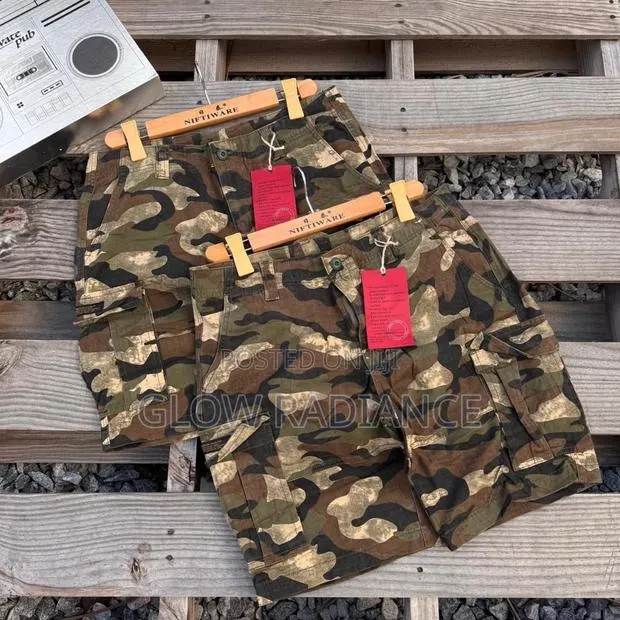 Rugged Camo Cargo Shorts · Photo 1