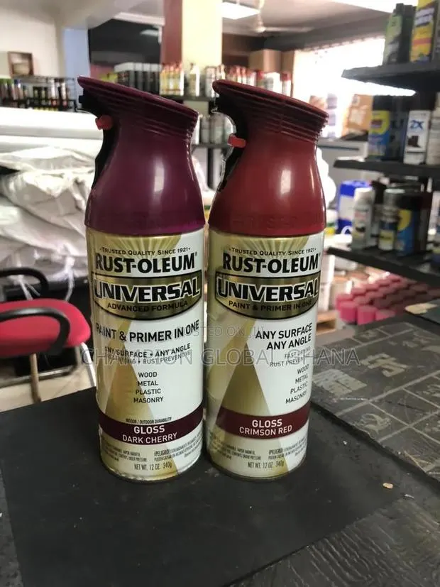 Universal Spray Paint and Primer Dark Cherry and Crimson Red · Photo 1