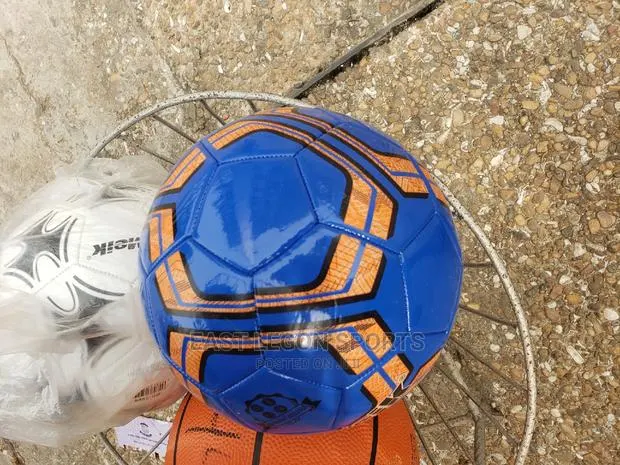 Football Leather Size 5 Blue Soccer · Photo 1
