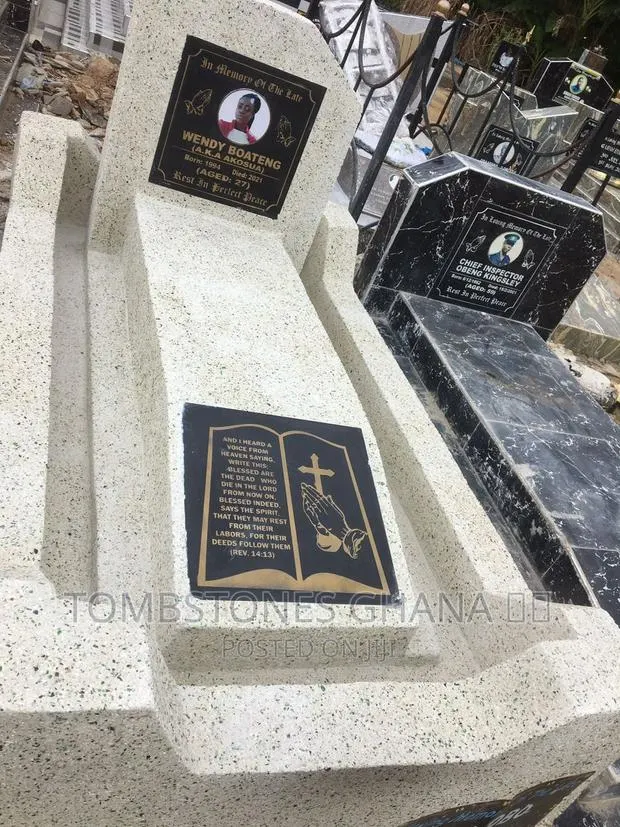 White Terrazo Tombstone · Photo 1