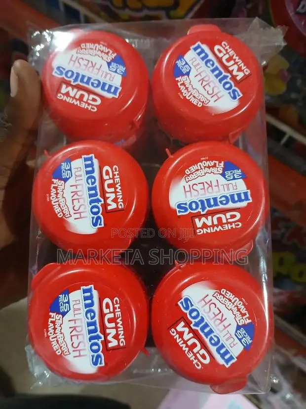 Mentos Gum Strawberry Flavour 140gx6 · Photo 1