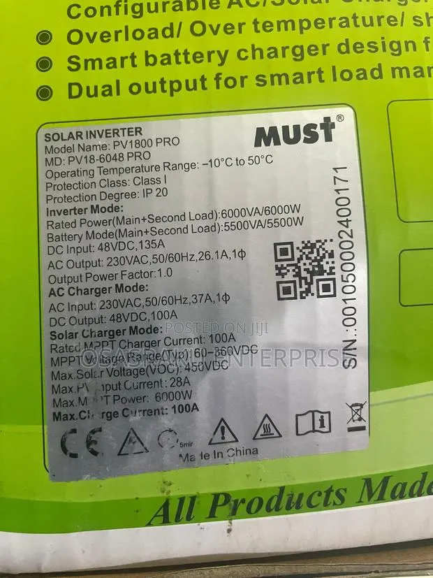 48V 6kW MUST Pro Hybrid Inverter · Photo 1